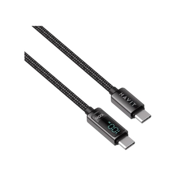 Havit CB6247 USB-C TO USB-C 2M Cable with LED Screen