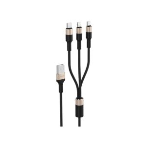 Havit H691 Black+ Golden Mobile series-USB 3 in 1 cable