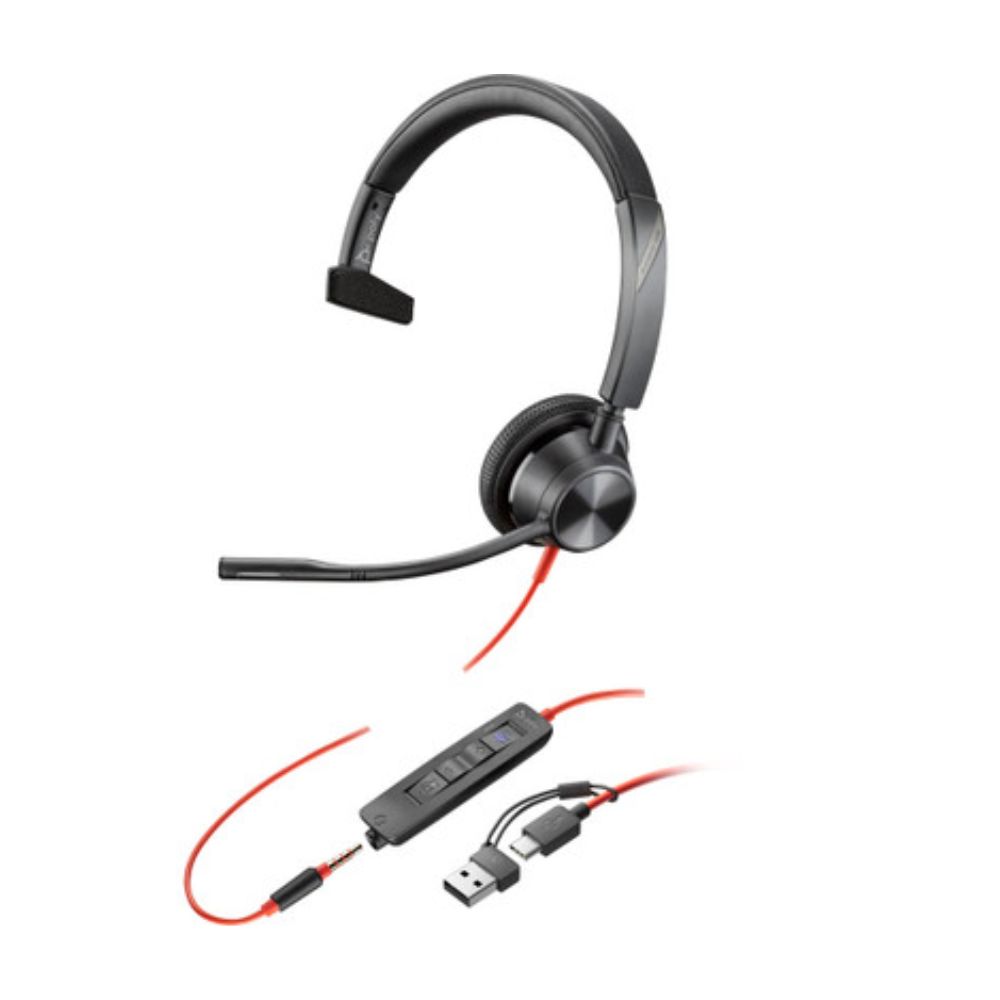 Poly Blackwire 3325 Wired Stereo Microsoft Teams Certified USB-C Headset (8X222AA) - Image 3