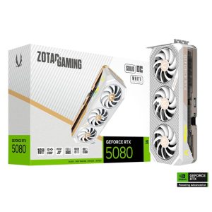 ZOTAC GAMING GeForce RTX 5080 SOLID OC White Edition 16GB GDDR7 Graphics Card