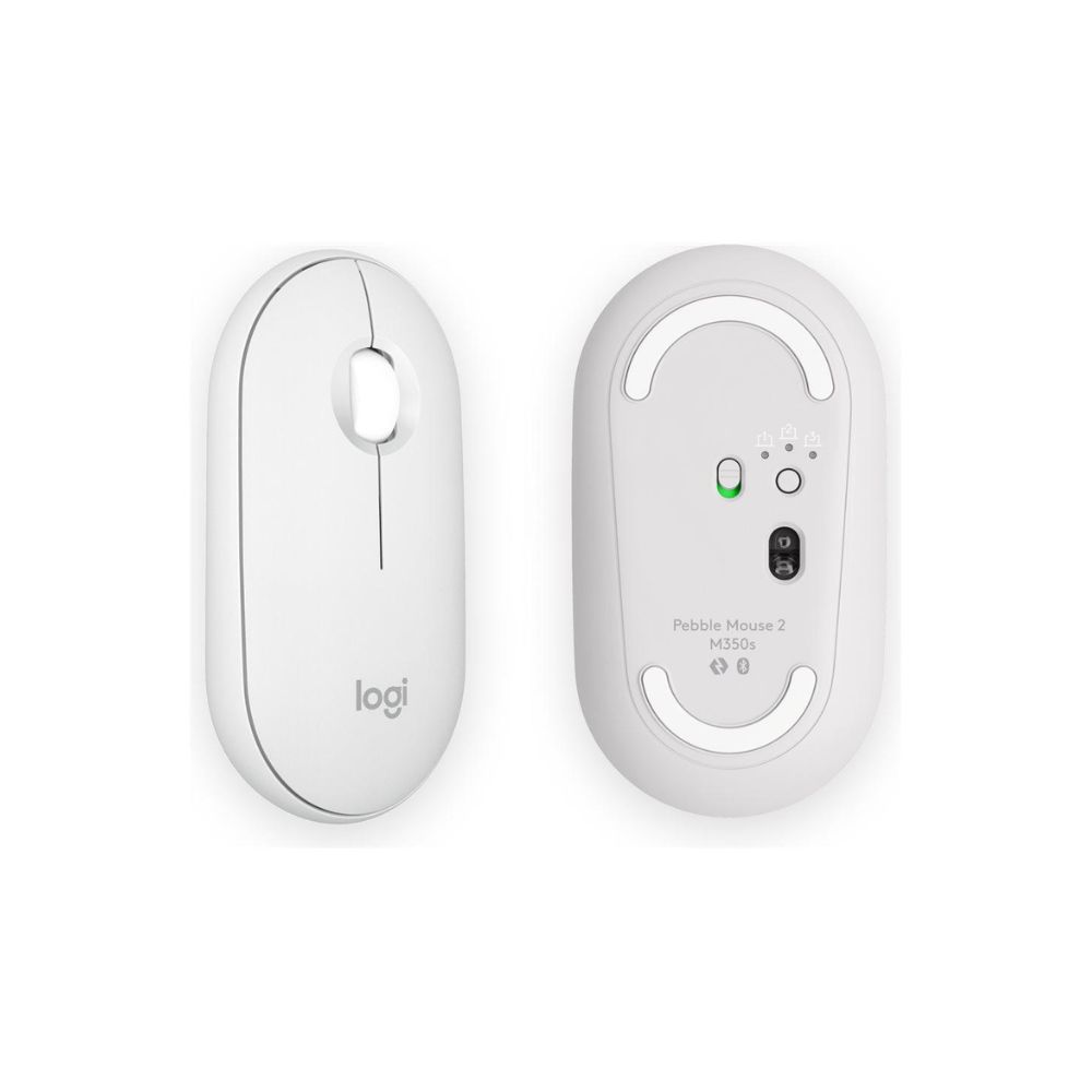Logitech M350s Pebble Bluetooth Mouse Tonal White – 910-007013