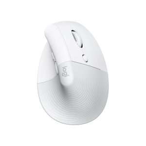 Logitech Lift Vertical Ergonomic Wireless and Bluetooth Mouse – Off-White (910-006475)