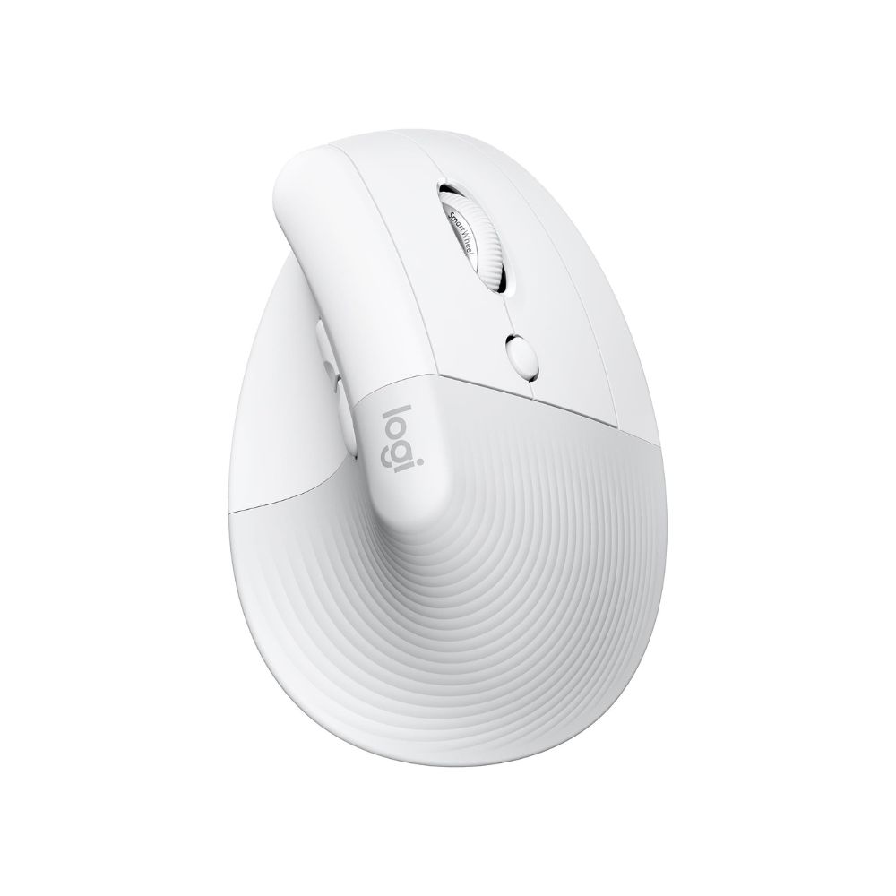 Logitech Lift Vertical Ergonomic Wireless and Bluetooth Mouse – Off-White (910-006475)