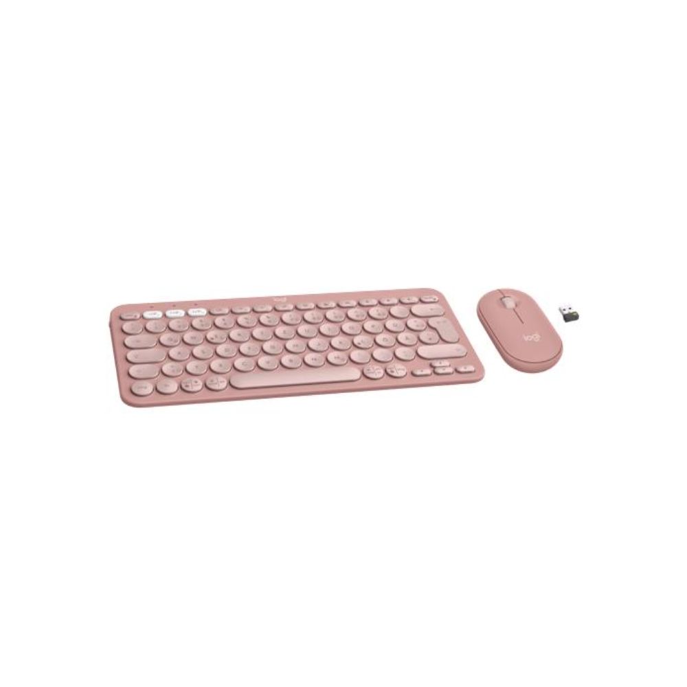 Logitech Pebble 2 Bluetooth Keyboard and Mouse Combo – Rose (920-012241)