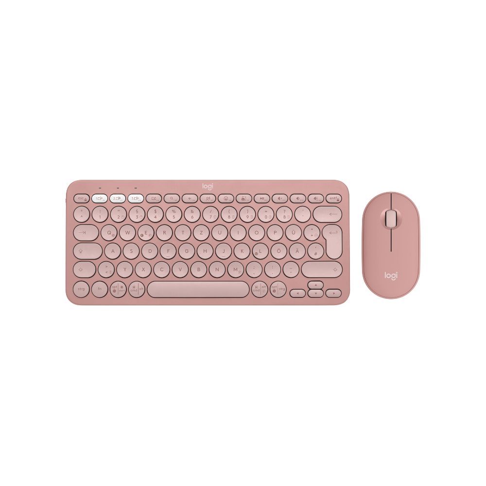 Logitech Pebble 2 Bluetooth Keyboard and Mouse Combo – Rose (920-012241)